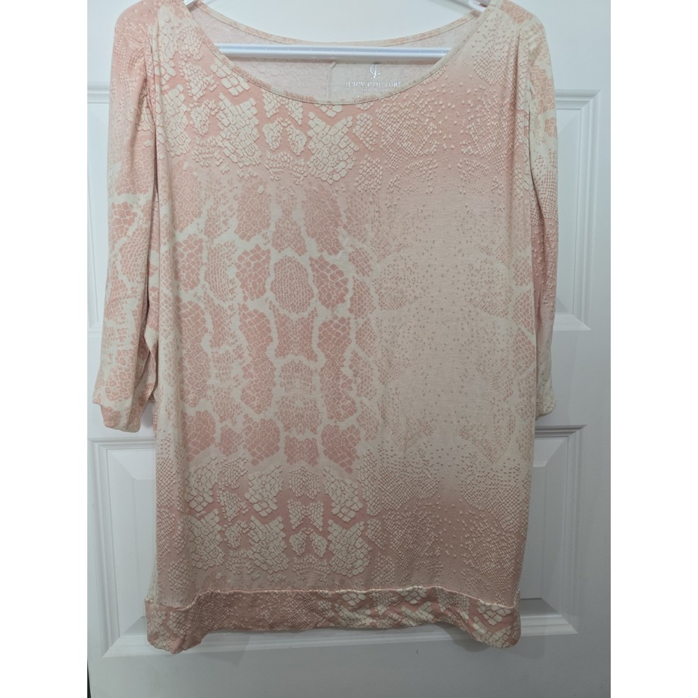 Juicy Couture Pink And Cream Shirt Size Medium